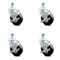 Service Caster 4 Inch Hard Rubber Wheel Swivel 12mm Threaded Stem Caster Set with Brake SCC SCC-TS20S414-HRS-TLB-M1215-4 - alternate 1